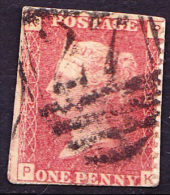 Great Britain GB - Queen Victoria - 1 One Penny Red - On Piece / Fragment - Oblitérés