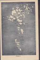 Faroe Islands PPC Færøerne Map Landkarte (2 Scans) - Färöer