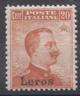 Italy Colonies Aegean Islands, Leros (Lero) 1916/17 Without Watermark Sassone#9 Mi#11 V Mint Never Hinged - Aegean (Lero)