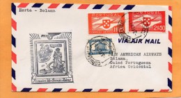 Horta To Bolama 1941 Portugal Air Mail Cover - Briefe U. Dokumente