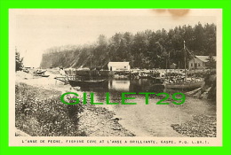 GASPÉ, QUÉBEC - L'ANSE DE PECHE, FISHING COVE AT L'ANSE A BRILLIANTE - L. BR. 1 - PUB. BY H.V. HENDERSON - - Gaspé