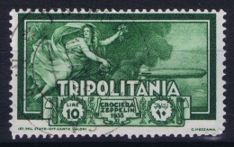 Italy: Tripolitana  Sa Nr A24   Used 1933 Zeppelin Posta Aera - Tripolitaine