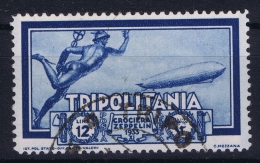 Italy: Tripolitana  Sa Nr A25   Used 1933 Zeppelin Posta Aera - Tripolitania
