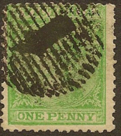 VICTORIA 1863 1d Yellow Green QV SG 125 U #NT164 - Usados