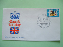 Australia 1981 FDC Cover - Queen Birthday - Flag - Seal - Storia Postale