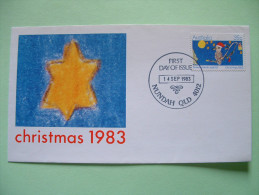 Australia 1983 FDC Cover - Kookaburra Bird Santa Hat Christmas Star - Lettres & Documents