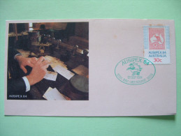 Australia 1984 FDC Cover - AUSIPEX 84 - Stamp On Stamp - Kangaroo - Lettres & Documents