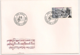 Josef Gabriel RHEINBERGER 1989 LIECHTENSTEIN. 1 FDC. 1 ENVELOPPE. - Lettres & Documents