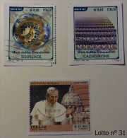 Lotto Francobolli Repubblica Italiana CERAMICA SQUILLACE CALTAGIRONE PAPA POPE GIOVANNI PAOLO I - Bird Uccello - Collections