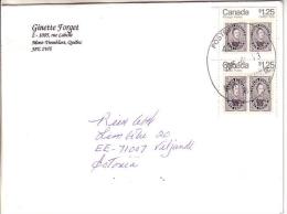 GOOD CANADA Postal Cover To ESTONIA 2015 - Good Stamped: Stamp On Stamp - Covers & Documents