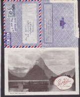 New Zealand N. Z. Air Mail Air Letter Form PAPATOETOE Auckland "Best Wishes" 1954 Cover Brief NYKÖBING Sweden - Airmail