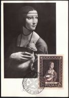 68 Maximum Card Lady With The Ermine By Leonardo Da Vincii - Maximumkarten