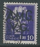 1945-47 TRIESTE AMG VG USATO IMPERIALE 10 LIRE - L6 - Oblitérés