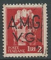 1945-47 TRIESTE AMG VG USATO IMPERIALE 2 LIRE - L10 - Oblitérés