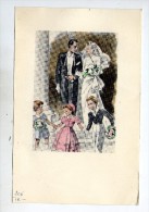 Mariage , MARIES , Marié , Mariée , 16 X 10.5 Cm - Lithographies