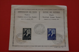 15/9/1937 TIMBRES ZEGELS ADMINISTRATION DES POSTES FONDATION MUSICALE REINE ELISABETH FDC 1ER JOUR EMISSION  MUZIEKFONDS - Zonder Classificatie