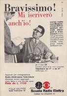 # SCUOLA RADIO ELETTRA TORINO Italy 1950s Advert Pubblicità Publicitè Reklame Publicidad Radio TV Televisione - Libros Y Esbozos