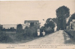 CPA 49 LES PONTS DE CE Avenue De La Garre Et Grand Pont De Chemin De Fer - Les Ponts De Ce