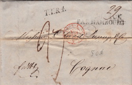 Lettre Copenhague, Danemark Par Hambourg Pour La France 1842 - ...-1851 Prephilately