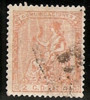 1873-ED. 131 I REPÚBLICA - ALEGORÍA DE ESPAÑA - 2 CENT. NARANJA-USADO ROMBO DE PUNTOS - Gebraucht