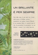 # DE BEERS UN BRILLANTE E' PER SEMPRE Italy 1960s Advert Pubblicità Publicitè Publicidad Reklame Diamond  Diamant - Diamant
