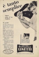 # BRILLANTINA LINETTI, ITALY 1950s Advert Pubblicità Publicitè Reklame Hair Fixer Fixateur Cheveux Fijador Haar - Zonder Classificatie