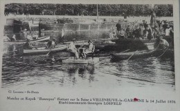 92 VILLENEUVE LA GARENNE  MATELAS EN KAPOK BONREPOS FLOTTANT SUR LA SEINE ETABLISSEMENTS GEORGES LOSFELD 14/07/1926 - Villeneuve La Garenne