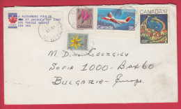 181334 / 1982 - 60 C. - FLOWERS LILIE , GOTTERBLUME , DE HAVILLAND DASH 7 AIRPLANE , ACADIA ROOSTER  , Canada - Cartas & Documentos