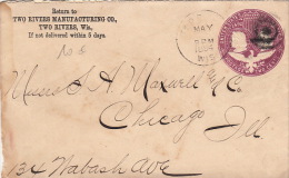 Entier Postal Etats-Unis Two Rivers, Postage Two Cents 1894 - ...-1900