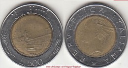 Italia 500 Lire 1991 Bimetallic KM#111 - Used - 500 Lire