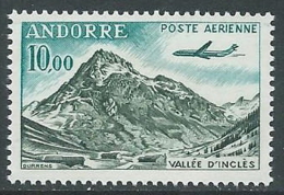 1961-64 ANDORRA FRANCESE POSTA AEREA VALLE D'INCLES 10 F MNH ** - G19 - Luchtpost