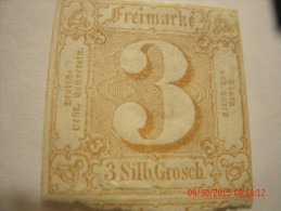 THURN&TAXIS, SCOTT#20, 3 Sgr  BISTER, MINT NG - Neufs