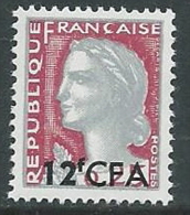 1960 FRANCIA REUNION MARIANNA DI DECARIS 12 F SU 25 CENT MNH ** - G19 - Nuevos