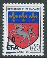 1966 FRANCIA REUNION STEMMI DI CITTA SAINT LO 10 F SU 20 CENT MNH ** - G19 - Nuevos