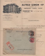 Frankfurt - Recommande Pour La France - Facture Illustree - - Storia Postale