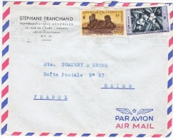 COL-L46 - NOUVELLE CALEDONIE Belle Lettre Par Avion Pour Les Champagnes Pommery Reims - Cartas & Documentos