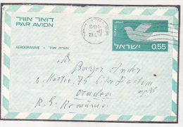 Japan Old Aerogramme - Circulated 1977 To Romania - Aerogramme