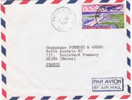 COL-L32 - POLYNESIE PA 5 Sur Lettre Pour Reims 1969 - Cartas & Documentos