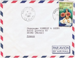 COL-L33 - POLYNESIE PA 7 Sur Lettre Pour Reims 1965 - Brieven En Documenten