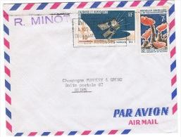 COL-L29 - NOUVELLE CALEDONIE N° 322 + PA 87 Sur Lettre Par Poste Aérienne Pour Reims 1967 - Lettres & Documents