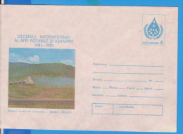 DAM LAKE SACELE, ENERGIES POSTAL STATIONERY ROMANIA - Agua