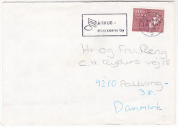 1983 DENMARK COVER SLOGAN Pmk ARHUS CITY OF MUSIC  Serfdom  Stamps - Cartas & Documentos