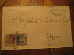 MADRID To Ortigosa 2 Stamp On Letter Spain - Lettres & Documents