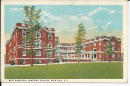 Carte Postale  Etats Unis  : West Dormitory College  , Rock Hill . S.C - Rock Hill