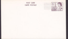 Canada Postal Stationery Ganzsache Entier 3 C. Queen Elizabeth II. Overprinted Precancelled? White Card - 1953-.... Regno Di Elizabeth II