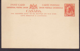 Canada UPU Postal Stationery Ganzsache Entier 2 C. Queen Victoria (Unused) - 1953-.... Regno Di Elizabeth II