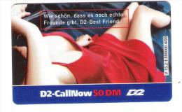 Germany - D2 Vodafone - Call Now Card - Sexy Girl - V15.2 - Date 08/02 - GSM, Cartes Prepayées & Recharges