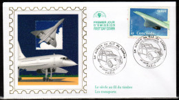 FRANCE 2002 : Enveloppe 1er Jour En Soie " LE CONCORDE " N° YT 3471. Parfait état. FDC - Concorde