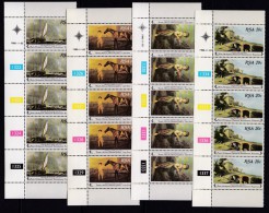 SOUTH AFRICA, 1980, MNH Control Strip Of  5, Art Gallery Paintings.,  M 575-578 - Ungebraucht