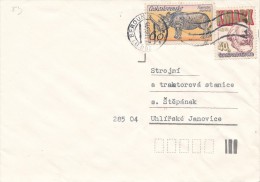 J4383 - Czechoslovakia (1983) 266 01 Beroun 1; Stamps: White Rhinoceros (Ceratotherium Simum), Karl Marx (1818-1883) - Rhinoceros